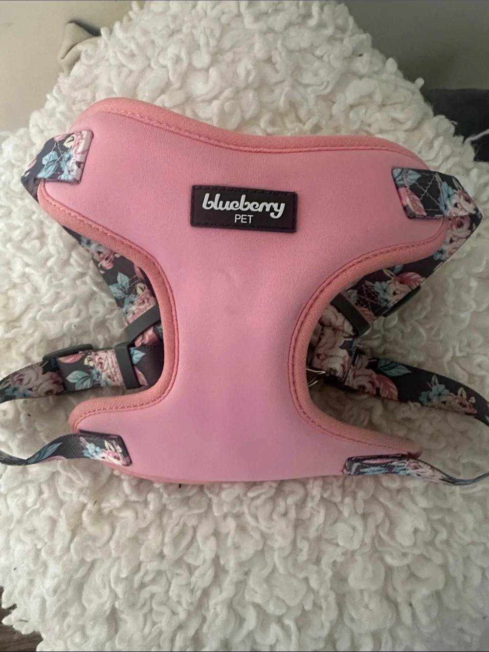 Blueberry Pet Pink Floral Dog Harness (Medium)